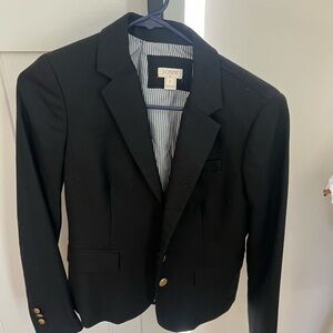 J Crew Women’s Black Blazer with Gold Buttons - Size 2